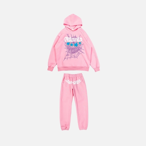 Sp5der Tracksuit Pink