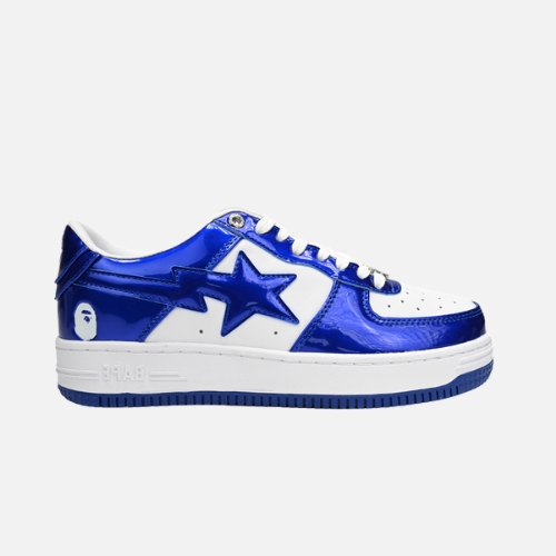 Bape STA Low Blue and White Mirror Finish