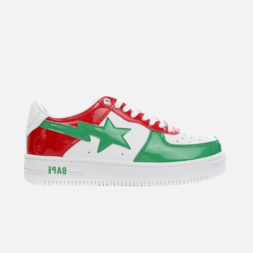 Bape STA Low Red white and Green - 43